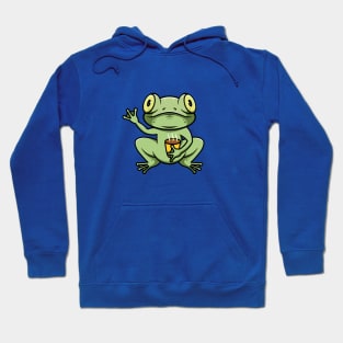 Cute Valentine Frog Drinking Hot Chocolate Hoodie